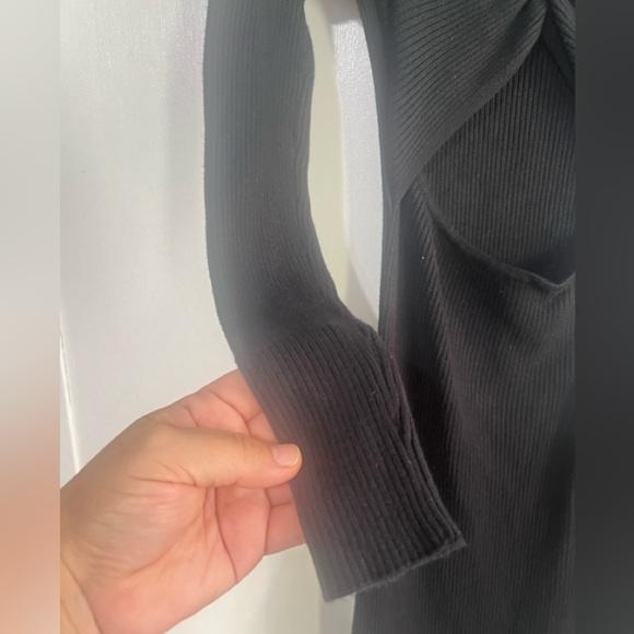 Abercrombie & Fitch Black Long Sleeve Cut-Out Dress - Picture 4 of 9